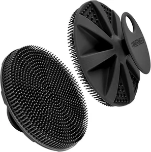 INNERNEED Silicone Body Scrubber, Gentle Exfoliating Shower Brush, Black Handhel - Picture 1 of 6