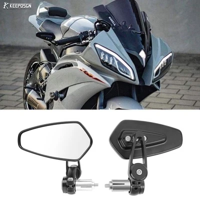 Концевые зеркала заднего вида с ручкой 7/8 дюйма 22 мм для Yamaha YZF R6 R3 R1 XSR900 XSR700 - Изображение 1 из 4