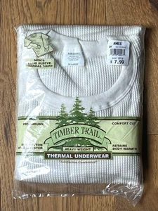 Timber Trail Mens Vintage Thermal Long Sleeve Shirt Size 2X Made USA Underwear - Picture 1 of 3