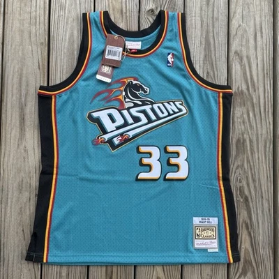 Men’s Mitchell & Ness NBA Swingman Jersey Detroit Pistons 99 Grant Hill XL - Image 1 of 4