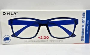 ONLY Eyewear BROWSER Blue Light Blocking Reading Glasses Choose Color & Strength - Picture 1 of 1