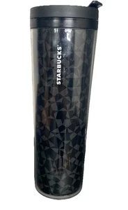 Starbucks Travel Mug 20oz 2011 Silver & Black Star Mosaic Insulated Tumbler - Picture 1 of 11
