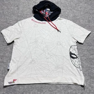 Disney Marvel  Spider-Man 60th AnniversaryWhite/Red/Black LARGE Baggy Hoodie - Picture 1 of 9