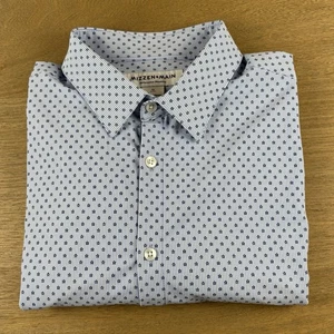 Mizzen + Main Leeward Mens Medium Trim Floral Print Geo Button Down $138 - Picture 1 of 9