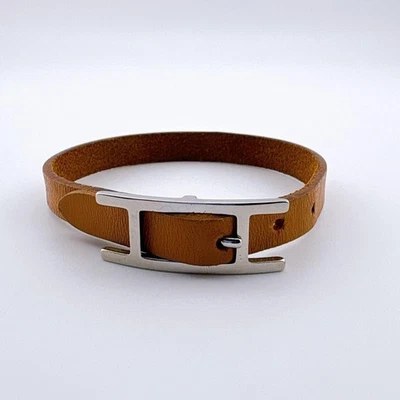 Pulsera de cuero HERMES Api auténtica para mujer Japón muy buena camel Foto 1 de 4