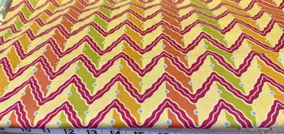 Colorful Yellow Pink LEMON CITRUS SPIROGRAPHIX by Benartex Cotton Fab 1 yd x 43" - Image 1 of 2
