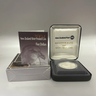 2004 New Zealand 7Silver Frosted Proof  $5 Coin - Chatham Island Taiko  A7 - Изображение 1 из 4