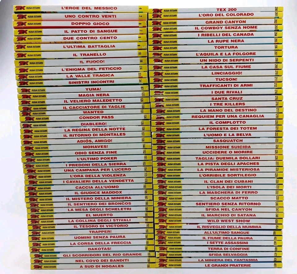 TEX - NUOVA RISTAMPA DAL N. 2-491 - NUMERI MANCANTI - OTTIME E BUONE CONDIZIONI - Immagine 1 di 4