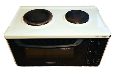 Rommelsbacher Kleinküche KM 2501 weiß, Tischbackofen/Backgrill, 2 Kochplatten - Bild 1 von 4