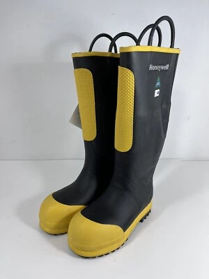 Steel Toe Rubber Boots - 4 W - 1500 - Safety Construction Fire - Honeywell New - Image 1 of 4