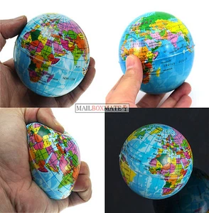 Stress Relief World Map Foam Ball Atlas Globe Palm Ball Planet Earth Ball - Picture 1 of 5