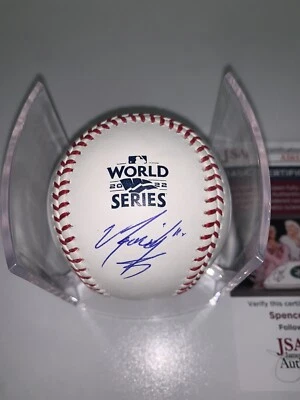 Jose Urquidy Signed Autographed 2022 World Series Baseball Astros CHAMPS JSA COA - Image 1 of 4
