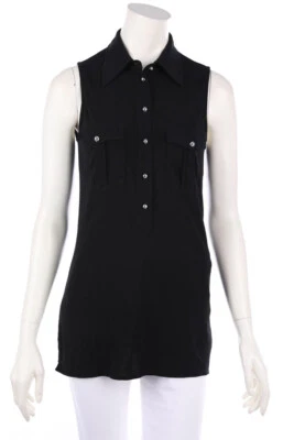 Chemisier haut style militaire GEORGES RECH PARIS F 36 = D 34 noir - Photo 1/4