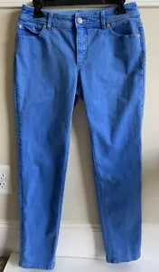 Chicos Jeans “So Slimming” Woman’s By Chicos Jeans Size 0 Blue 5 Pocket Pants - Picture 1 of 12