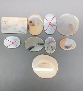 7 PCS Natural Scenic Agate, Jewelry Making Stones, Set5 - Picture 1 of 8