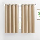 Bedroom Curtains Room Darkening Drapes - Biscotti Beige Curtains/Panels for B...