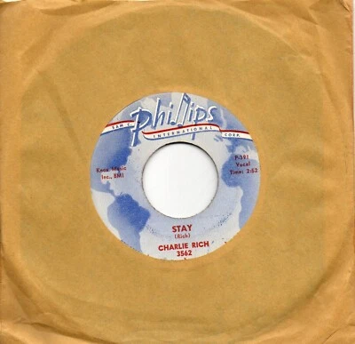 Charlie Rich:On my knees/Stay:US Philips:1960 - Image 1 of 2