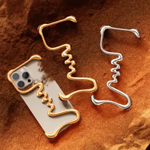 Metal Alloy Frameless Shell Shockproof Phone Case For iPhone 15 16 Pro Max 14 + - Picture 1 of 15