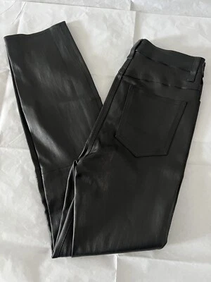 SPRWMN Black Leather 4 pocket slim pants 28" Inseam NEW!! SIZE: S - Image 1 of 4