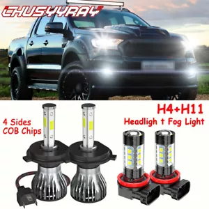For Ford Ranger 2012-2018 4X Combo LED Hi/Lo Beam Headlights + Fog Light Bulbs - Picture 1 of 17