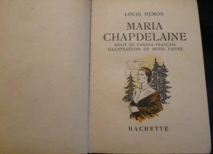 Maria Chapdelaine – Louis Hémon – Édition 1952 – Bon état – REF 2937 - Imagen 1 de 3