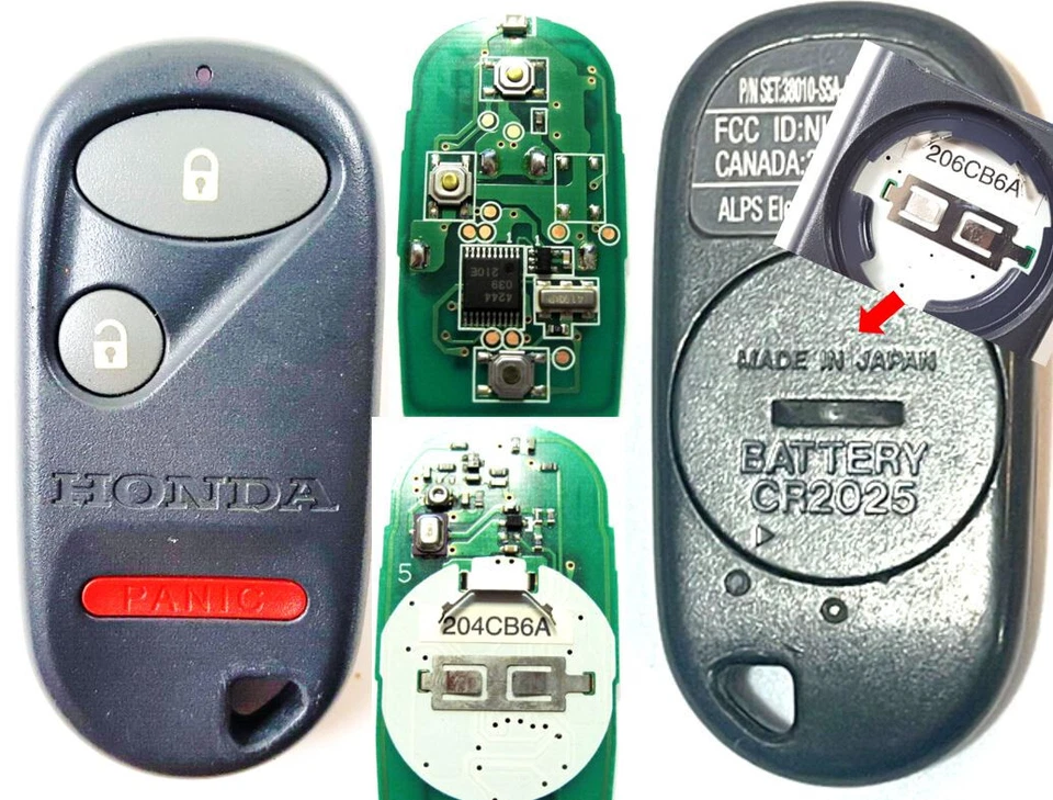 HONDA Civic Pilot Car Key Fob Oem Remote 2001-2007 NHVWB1U523 NHVWB1U521 Tested - Image 1 of 4