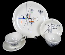 Shenango Restaurant Ware 5 Pc Well Of The Sea Scarce 10 3/4" Place Setting 1957