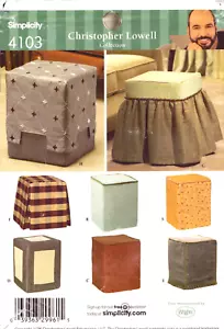 Patrón Simplicity 4103 ~ Cubiertas deslizantes otomanas ~ Ver fotos - Imagen 1 de 4