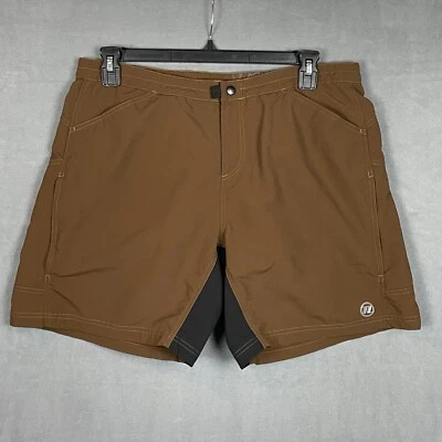 Pantalones Cortos de Ciclismo Acolchados Para Hombre Novara Marrón Talla Grande Muy Bonitos Forrados en L Foto 1 de 4