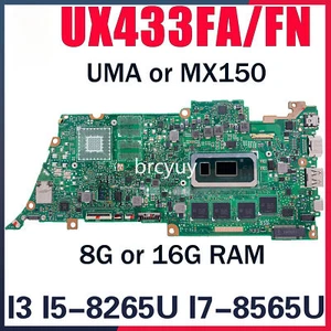 UX433FN For ASUS Zenbook 14 UX433FA UX433F UX433 Motherboard RAM 8G 16G I3-8145U - Picture 1 of 3