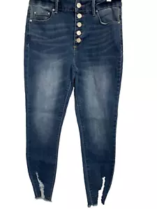 INDIGO REIN Button fly distressed junior size 7/27 - Picture 1 of 9