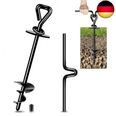 ACIELANNA Bodenanker Hund, Spiralklinge Anlegepflock für Hunde bis zu 220 lbs, Erdanker