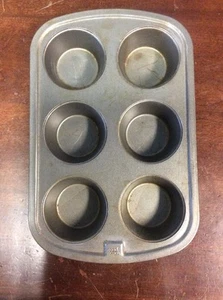 Good Cook 6 Cup Muffin Pan Medium Size Preowned - Picture 1 of 12