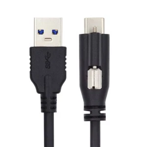 Standard USB3.0 Data Cable to USB 3.1 -C Locking Connector with Panel Mount S... - Picture 1 of 9