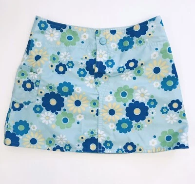 Antiguo Traje de Baño Azul Marino Niñas Falda Encubrimiento Parte Inferior Talla 7 Azul Floral Reversible Foto 1 de 4