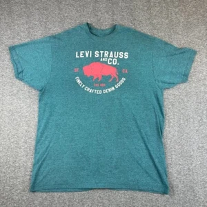 T-shirt Levis uomo extra large blu grafica maglietta manica corta girocollo - Foto 1 di 8