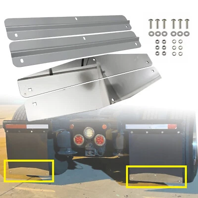 New Universal Mud Flap weights 1 Pair Stainless steel For Semi Trucks 24” X 4” Foto 1 de 4