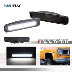 Smoked White LED Side Marker Lights 73-80 GMC Chevy Pickup Blazer Suburban Jimmy