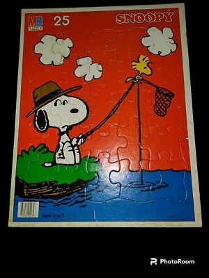 Vintage 1965 Snoopy Cardboard Fishing Puzzle - Image 1 of 3