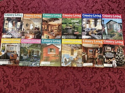 Country Living Vintage Magazine Lot~  1993 Full Set Of 12 Issues Antiques Crafts - Image 1 of 4