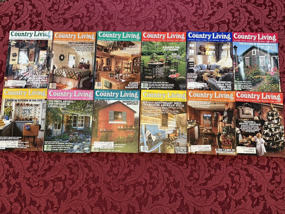 Country Living Vintage Magazine Lot~  1993 Full Set Of 12 Issues Antiques Crafts - Image 1 of 4