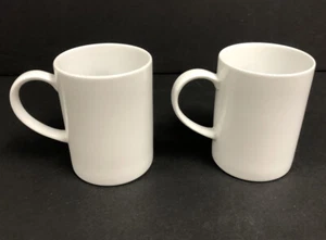 Lote de 2 tazas de café blancas Crate & Barrel 8 OZ hechas en Indonesia - Imagen 1 de 9