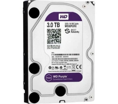 Western Digital Purple WD30PURX 3TB 3.5" SATA CCTV Surveillance Desktop PC HDD