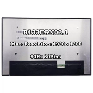 B133UAN02.1 1920x1200 30 Pins Connector 60Hz Matrix LCD Screen Replacement Panel - Picture 1 of 2