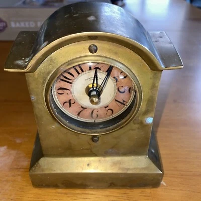 Timeworks Brass Mantle Clock Quartz Works Vintage Series Berkeley GA Table Clock - Image 1 of 4