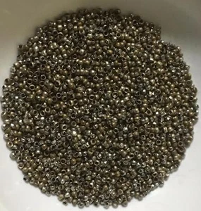 MATTGOLD UND GLÄNZEND SILBER FRANZÖSISCHER SCHLIFF STAHL ANTIK PERLEN - Bild 1 von 5