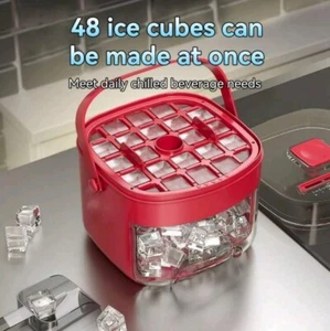 1 Set Extra-Large 48 Ice Maker Ice Tray With Easy Cap - Double Layer - Picture 1 of 8