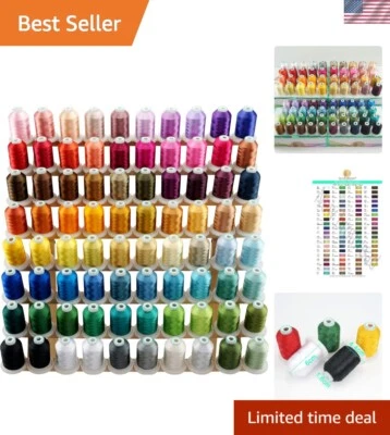 80 Spools Polyester Embroidery Machine Thread Kit 1000M 1100Y Each Spool - Co... - Image 1 of 4