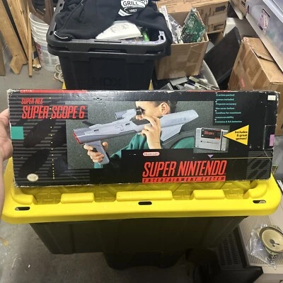 Super Scope 6 CIB Super Nintendo Tested W/ Sensor EyePiece Game No Manual X - Image 1 of 4