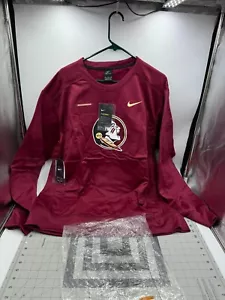 FSU Sweatshirt Mens 2XL Garnet Nike Team Florida State Seminoles Men NEW NWT - Picture 1 of 8